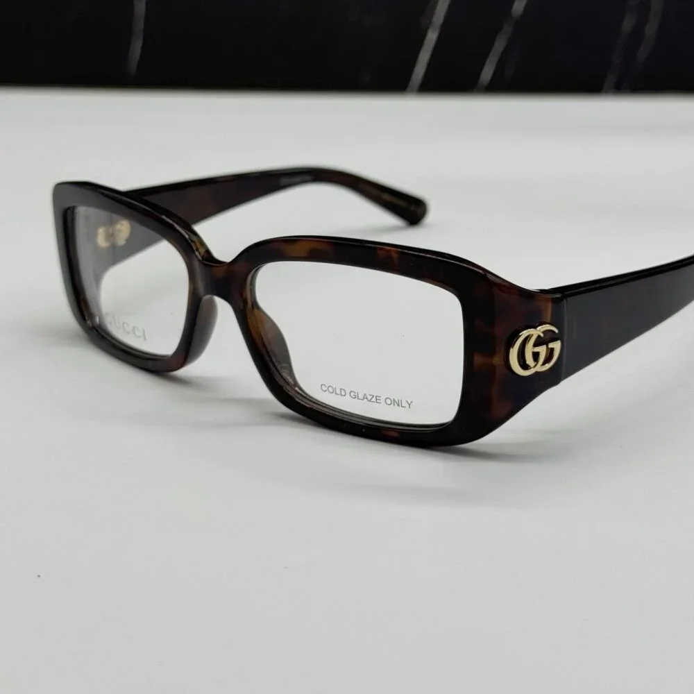NEW GG1406O 002 GUCCI HAVANA SQUARE WOMEN GUCCI EYEGLASSES